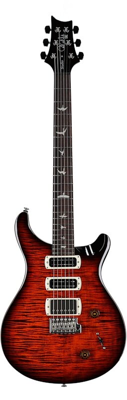 PRS Paul Reed Smith SE Studio Electric Guitar (with Gig Bag), Orange Tiger Smokeburst, Full Straight Front