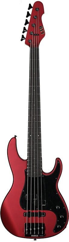 ESP LTD AP-5 Electric Bass, 5-String, Candy Apple Red Satin, Blemished, Full Straight Front
