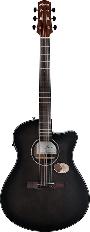 Ibanez AAM70CE Advanced Acoustic-Electric Guitar, Transparent Charcoal Burst, Blemished, Full Straight Front