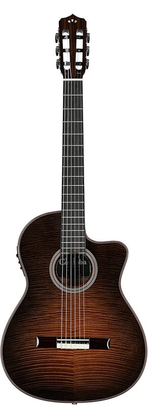 Cordoba Fusion 12 Classical Acoustic-Electric Guitar, Cinnamon Burst, Full Straight Front