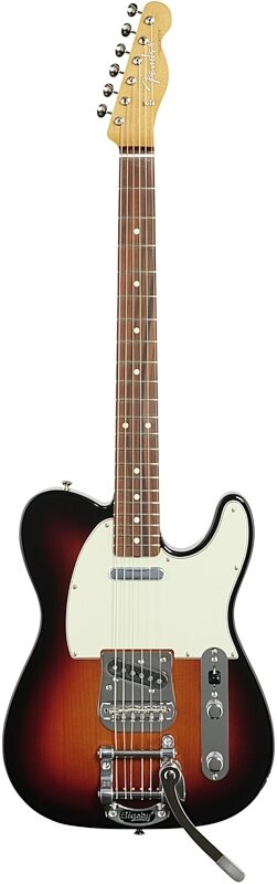 Fender Vintera '60s Telecaster Electric Guitar with Bigsby Tremolo, Pau Ferro Fingerboard (with Gig Bag), 3-Color Sunburst, Full Straight Front