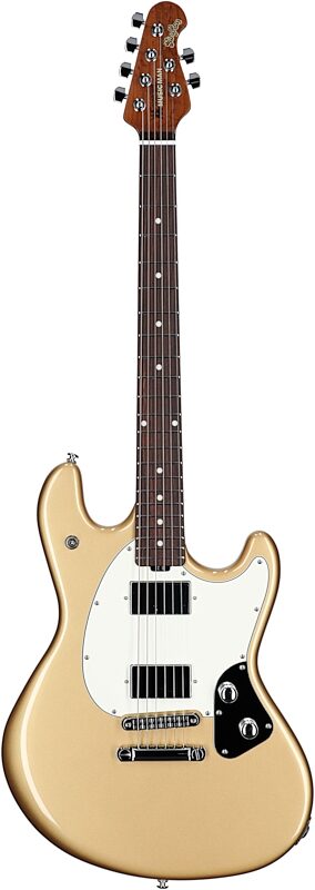 Ernie Ball Music Man StingRay HT Electric Guitar (with Case), Golden Delicious, Full Straight Front