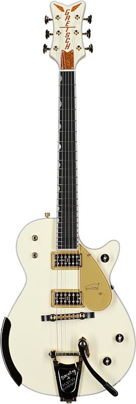 Gretsch G6134T58 Vintage Select 58 Electric Guitar (with Case), Penguin White, Full Straight Front