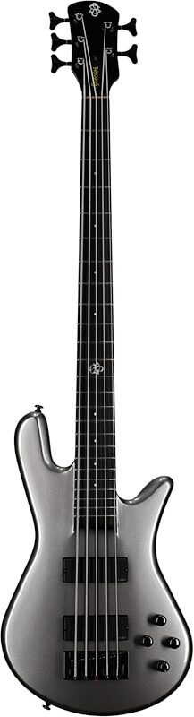 Spector NS Ethos HP 5-String Bass Guitar (with Bag), Gunmetal Gloss, Full Straight Front