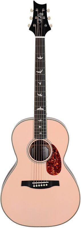 PRS Paul Reed Smith SE P20E Parlor Acoustic-Electric Guitar (with Gig Bag), Pink Lotus, Limited Edition, Full Straight Front