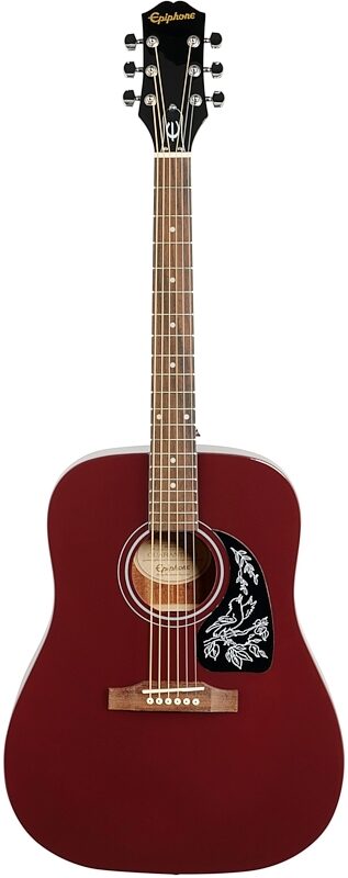 Epiphone Starling Dreadnought Acoustic Guitar, Wine Red, Full Straight Front