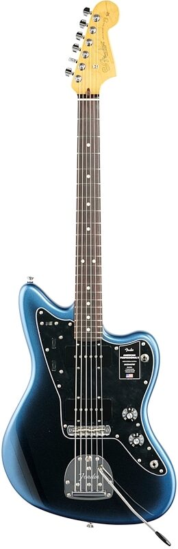 Fender American Pro II Jazzmaster Electric Guitar, Rosewood Fingerboard (with Case), Dark Night, Full Straight Front