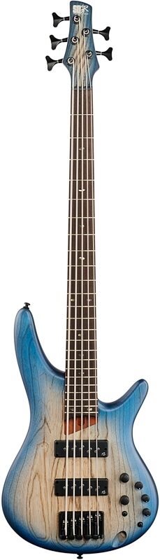 Ibanez SR605E Electric Bass, 5-String, Cosmic Blue Starburst Flat, Full Straight Front
