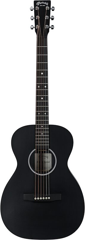 Martin 0-X1 Black Acoustic Guitar (with Gig Bag), Black, Full Straight Front