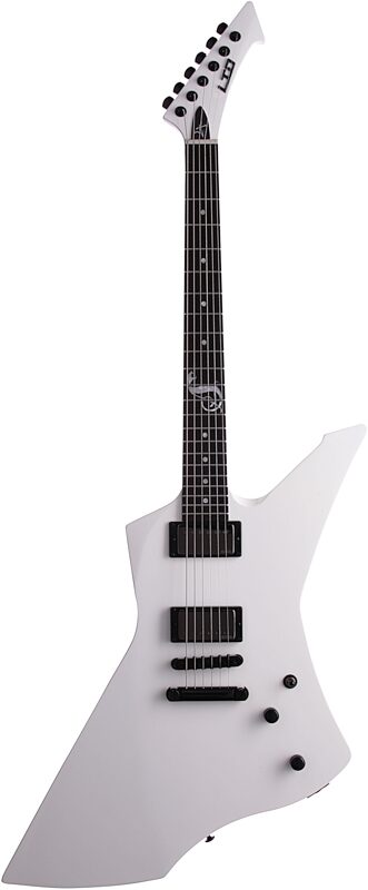 ESP LTD James Hetfield Snakebyte Electric Guitar (with Case), Snow White, Full Straight Front