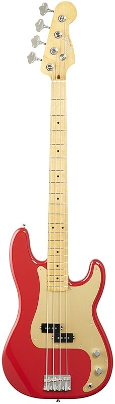 Fender Vintera '50s Precision Electric Bass, Maple Fingerboard (with Gig Bag), Dakota Red, Full Straight Front