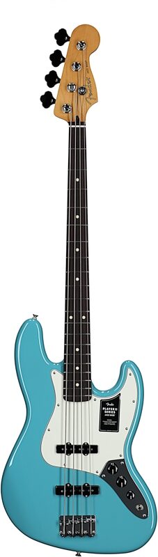 Fender Player II Jazz Electric Bass, with Rosewood Fingerboard, Aquatone Blue, Full Straight Front