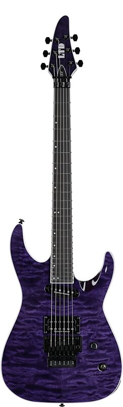 ESP LTD Andy LaRocque ALR-II Electric Guitar (with Case), ST Purple, Full Straight Front