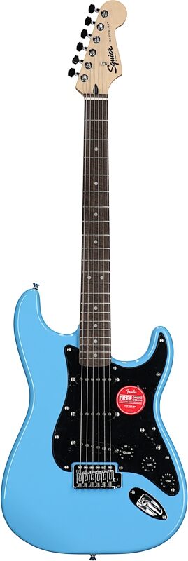 Squier Sonic Stratocaster Electric Guitar, Laurel Fingerboard, California Blue, Full Straight Front