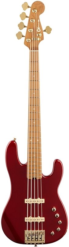 Charvel Pro-Mod San Dimas JJ V Electric Bass, 5-String, Candy Apple Red, Full Straight Front