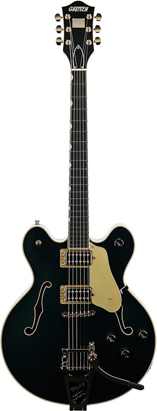 Gretsch Professional Collection Broadkaster LX Center Block Semi-hollowbody Electric Guitar (with Case), Cadillac Green, Full Straight Front