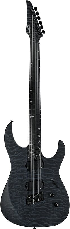Legator Ninja 6 Multi-Scale Guitar, Black Quilted Maple, Full Straight Front