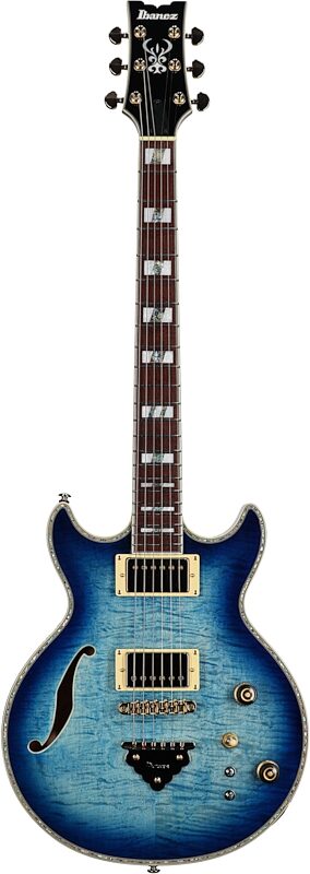 Ibanez AR520HFM Electric Guitar, Light Blue Burst, Full Straight Front