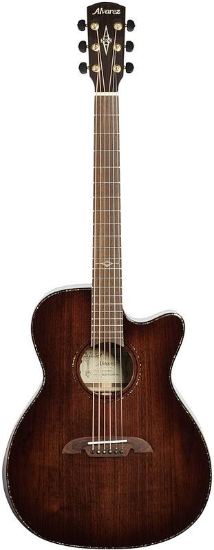 Alvarez MFA77CEARSHB Acoustic-Electric Guitar (with Gig Bag), New, Full Straight Front