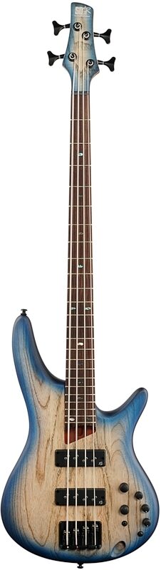 Ibanez SR600E Electric Bass, Cosmic Blue Starburst Flat, Full Straight Front