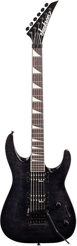 Jackson JS Series Dinky Arch Top JS32Q DKA Electric Guitar, Amaranth Fingerboard, Transparent Black, Full Straight Front