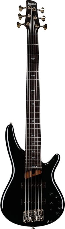 Ibanez SR3506 Prestige Electric Bass, 6-String (with Case), Black, Full Straight Front