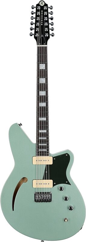 Reverend Airwave Electric Guitar, 12-String, Metallic Alpine, Full Straight Front