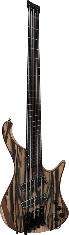Ibanez EHB1675MS Multi-Scale Electric Bass, 5-String (with Gig Bag), Natural Flat, Full Straight Front