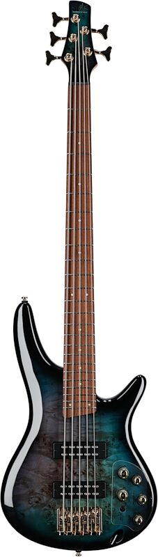 Ibanez SR405EPBDX Electric Bass Guitar, 5-String, Tropical Seafloor Burst, Full Straight Front
