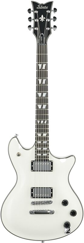 Schecter Tempest Custom Electric Guitar, Vintage White, Full Straight Front