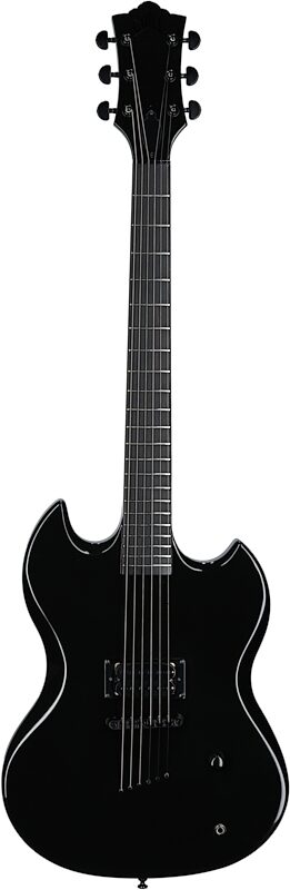 Guild Polara Night Edition Electric Guitar, Black Tungsten Gloss, Full Straight Front