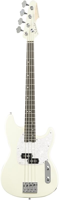 Schecter Banshee Bass Guitar, Olympic White, Full Straight Front