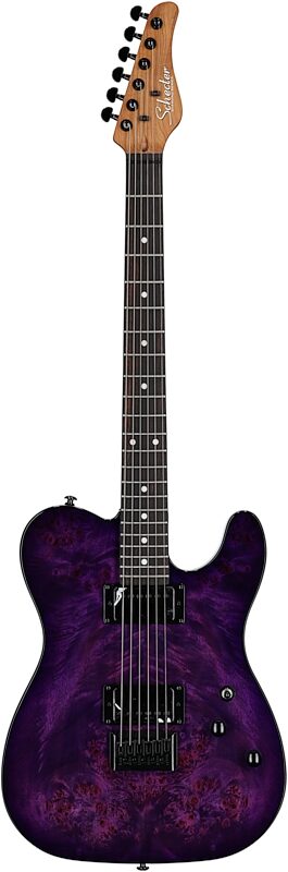 Schecter PT Standard Electric Guitar, Purple Burst, Full Straight Front