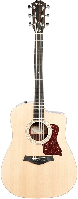 Taylor 210ce Dreadnought Rosewood Acoustic-Electric Guitar (with Gig Bag), New, Full Straight Front