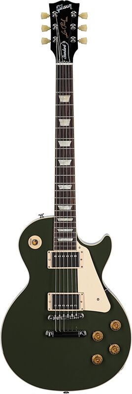 Gibson Les Paul Standard '50s Gold Top Electric Guitar (with Case), Olive Drab, Full Straight Front