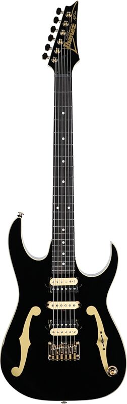 Ibanez PGM50 Paul Gilbert Premium Electric Guitar (with Gig Bag), Black, Full Straight Front