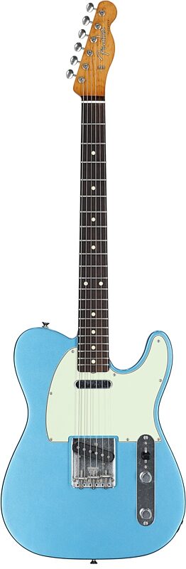 Fender Limited-Edition Vintera II Road Worn '60s Telecaster Rosewood Fingerboard Electric Guitar (with Gig Bag), Lake Placid Blue, Full Straight Front