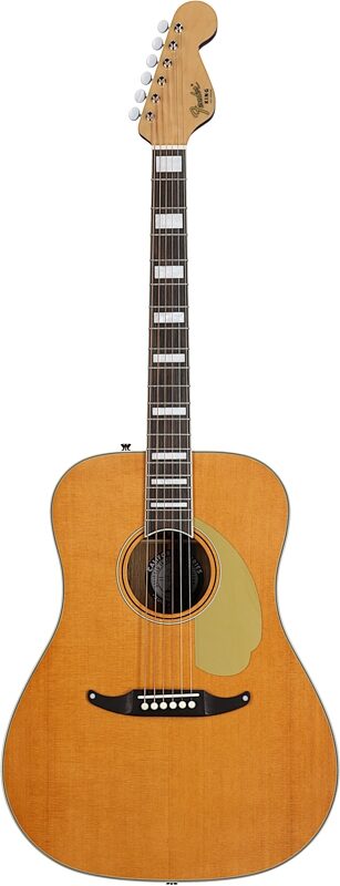 Fender King Vintage Acoustic-Electric Guitar (with Case), Aged Natural, Full Straight Front