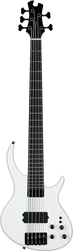 Tobias Growler V Electric Bass, 5-String (with Gig Bag), White Pearl, Full Straight Front