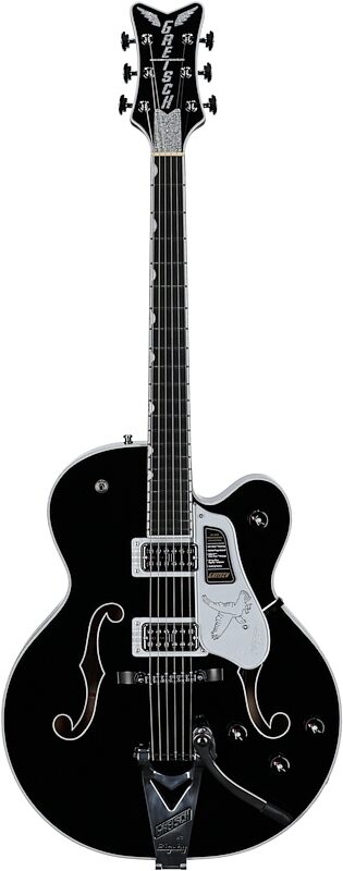 Gretsch Pro Collection Falcon Electric Guitar (with Case), Black, Open Box (Very Good), Full Straight Front