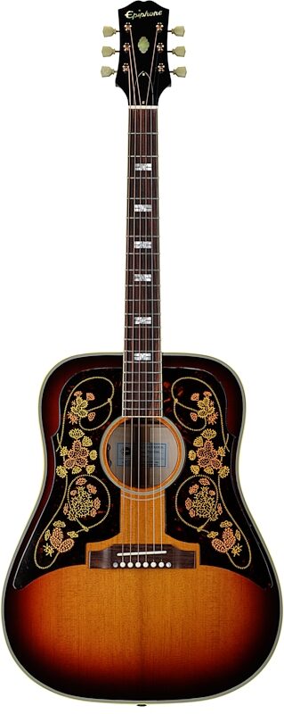 Epiphone Chris Stapleton USA Frontier Acoustic-Electric Guitar (with Case), Sunburst, Full Straight Front