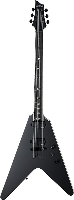 Schecter V-1 SLS Elite Electric Guitar, Evil Twin, Blemished, Full Straight Front