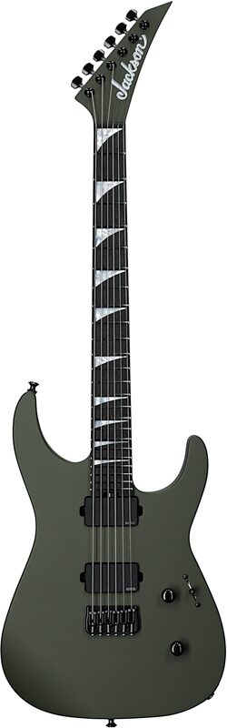 Jackson American Soloist SL2MG HT Electric Guitar (with Case), Matte Army Drab, Full Straight Front