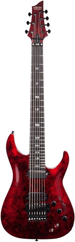 Schecter C-7 FR-S Apocalypse Electric Guitar, 7-String, Red Reign, Full Straight Front