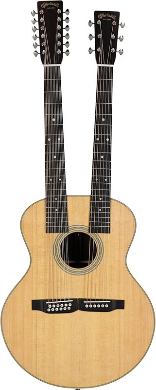 Martin Grand J-28E Double-Neck Acoustic-Electric Guitar, Natural, Full Straight Front