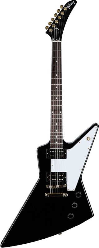 Gibson Exclusive '70s Explorer Electric Guitar (with Case), Ebony, Full Straight Front