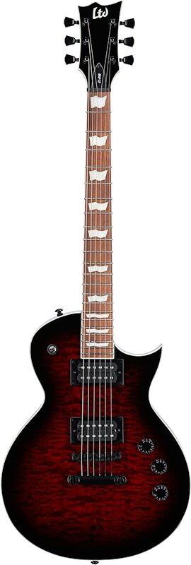 ESP LTD EC-256QM Electric Guitar, See-Thru Blk Cherry, Full Straight Front