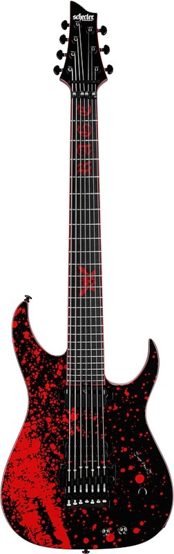 Schecter Sullivan King Banshee 7FR-S Electric Guitar, Obsidian, Full Straight Front