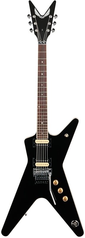 Dean ML79 Floyd Rose Electric Guitar, Classic Black, Full Straight Front
