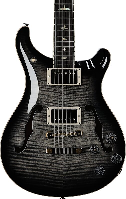 PRS Paul Reed Smith McCarty 594 Hollowbody II 10-Top Electric Guitar (with Case), Charcoal Burst, Serial Number 0278631, Body Straight Front